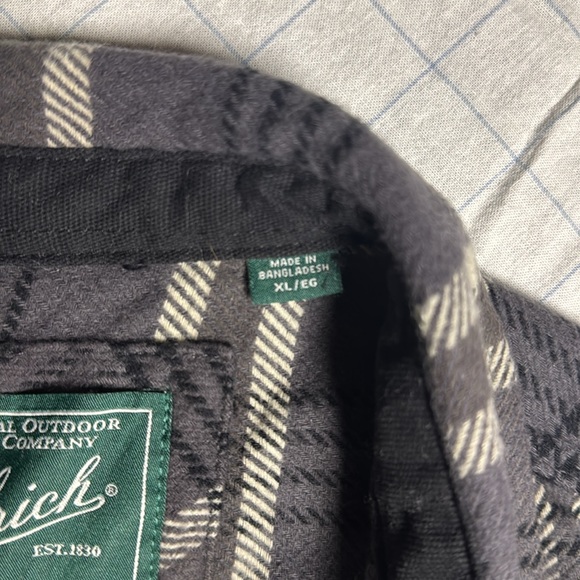 Men’s Woolrich Plaid Button Up Shacket Shirt Jacket XL - Picture 4 of 8